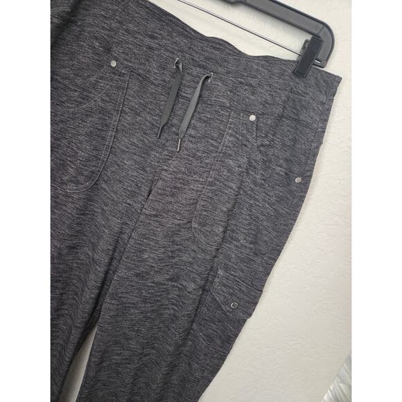 Kuhl Mova Cargo Pants 12 Heathered Gray Drawstring Pockets Stretch Pull-on Comfy - Picture 4 of 10